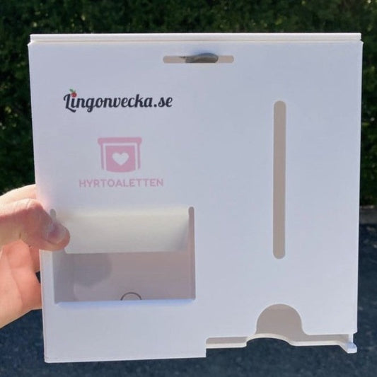 Dispenser för mensskydd- Hyrtoaletten