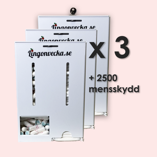 Stora startpaketet- 3 dispensers + 2500 skydd