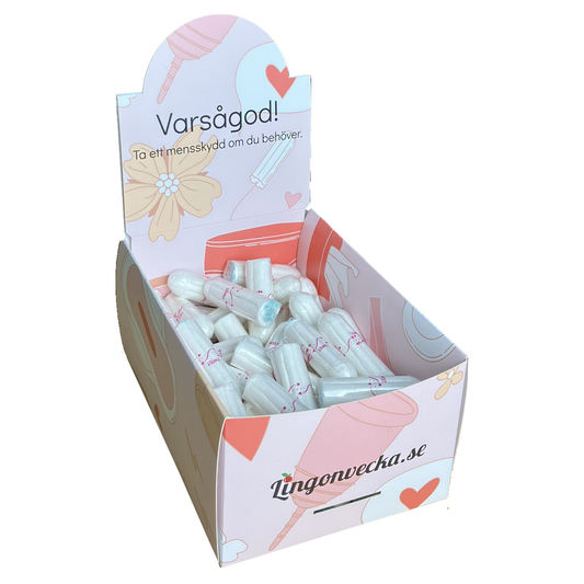 Kartong-display med tamponger